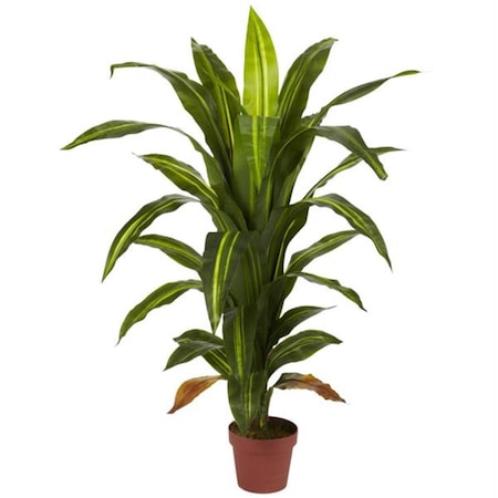 Nearly Natural Silk 4 ft. Dracaena Silk Plant - Real Touch - 6650